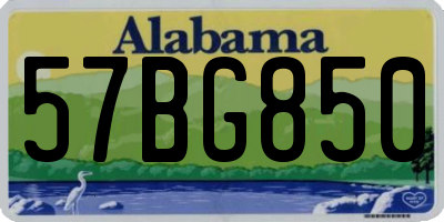 AL license plate 57BG850