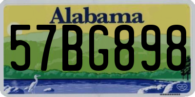 AL license plate 57BG898
