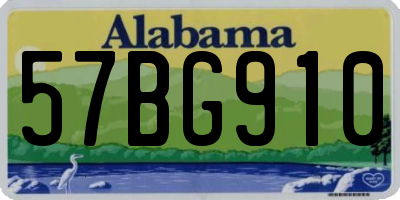 AL license plate 57BG910