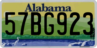 AL license plate 57BG923