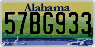 AL license plate 57BG933
