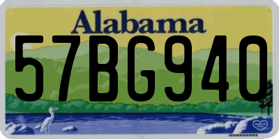AL license plate 57BG940