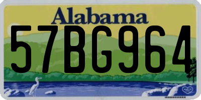 AL license plate 57BG964