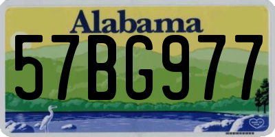 AL license plate 57BG977