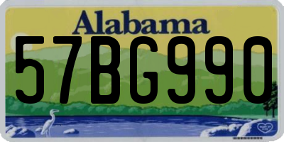 AL license plate 57BG990