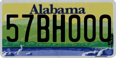 AL license plate 57BH000