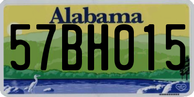 AL license plate 57BH015