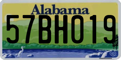 AL license plate 57BH019