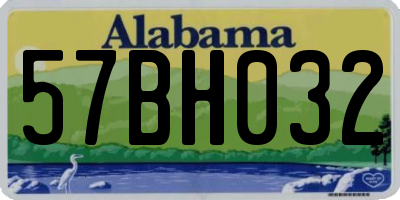 AL license plate 57BH032