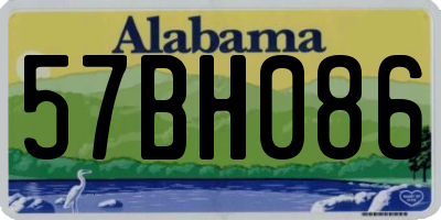 AL license plate 57BH086