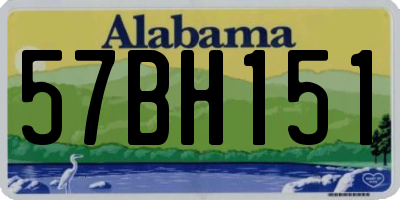 AL license plate 57BH151