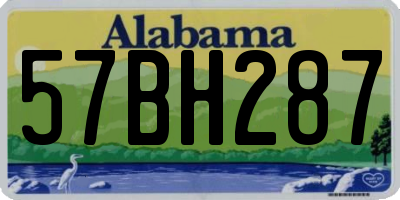 AL license plate 57BH287