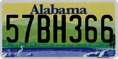 AL license plate 57BH366