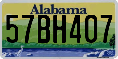 AL license plate 57BH407