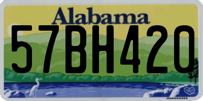 AL license plate 57BH420