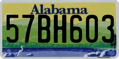 AL license plate 57BH603