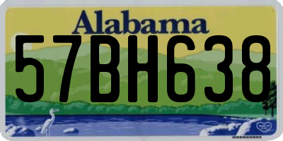 AL license plate 57BH638
