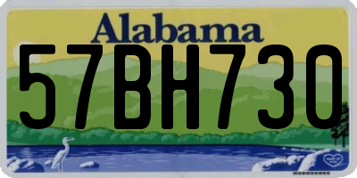 AL license plate 57BH730