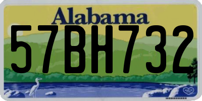 AL license plate 57BH732