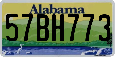 AL license plate 57BH773