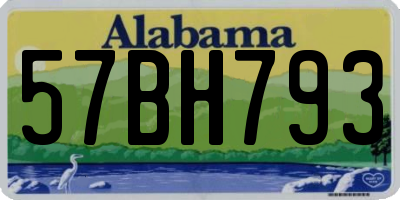 AL license plate 57BH793