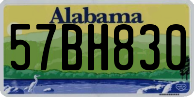 AL license plate 57BH830