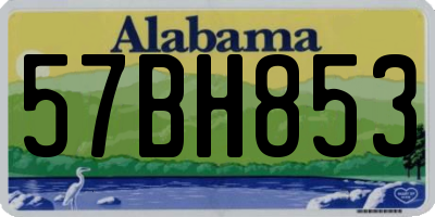AL license plate 57BH853