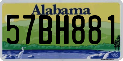 AL license plate 57BH881