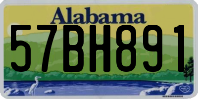 AL license plate 57BH891