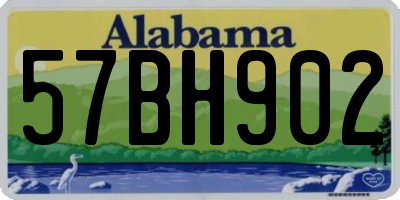 AL license plate 57BH902