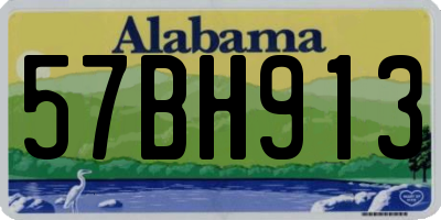 AL license plate 57BH913