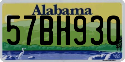 AL license plate 57BH930