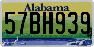 AL license plate 57BH939