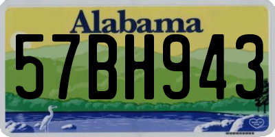 AL license plate 57BH943