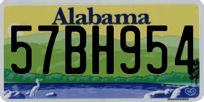 AL license plate 57BH954