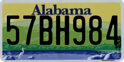 AL license plate 57BH984