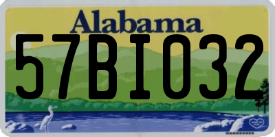 AL license plate 57BI032