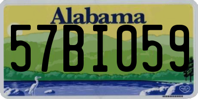AL license plate 57BI059