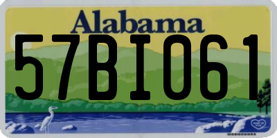 AL license plate 57BI061