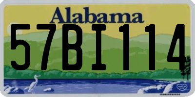 AL license plate 57BI114