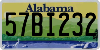 AL license plate 57BI232