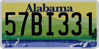 AL license plate 57BI331