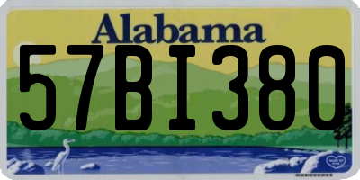 AL license plate 57BI380