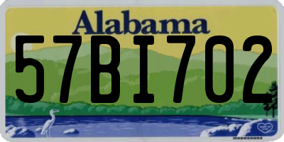 AL license plate 57BI702