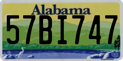 AL license plate 57BI747