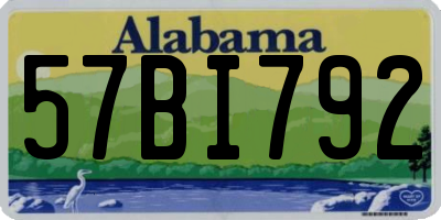 AL license plate 57BI792