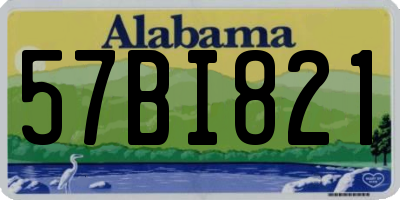 AL license plate 57BI821