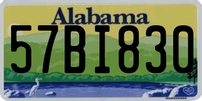 AL license plate 57BI830