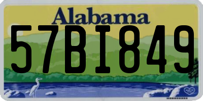 AL license plate 57BI849