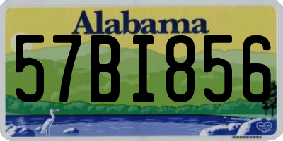 AL license plate 57BI856